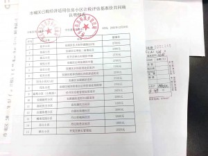 萍乡经济适用房计税基准价共同确认明细表
